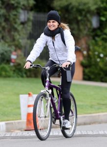 Maria Shriver in a Black Knit Hat