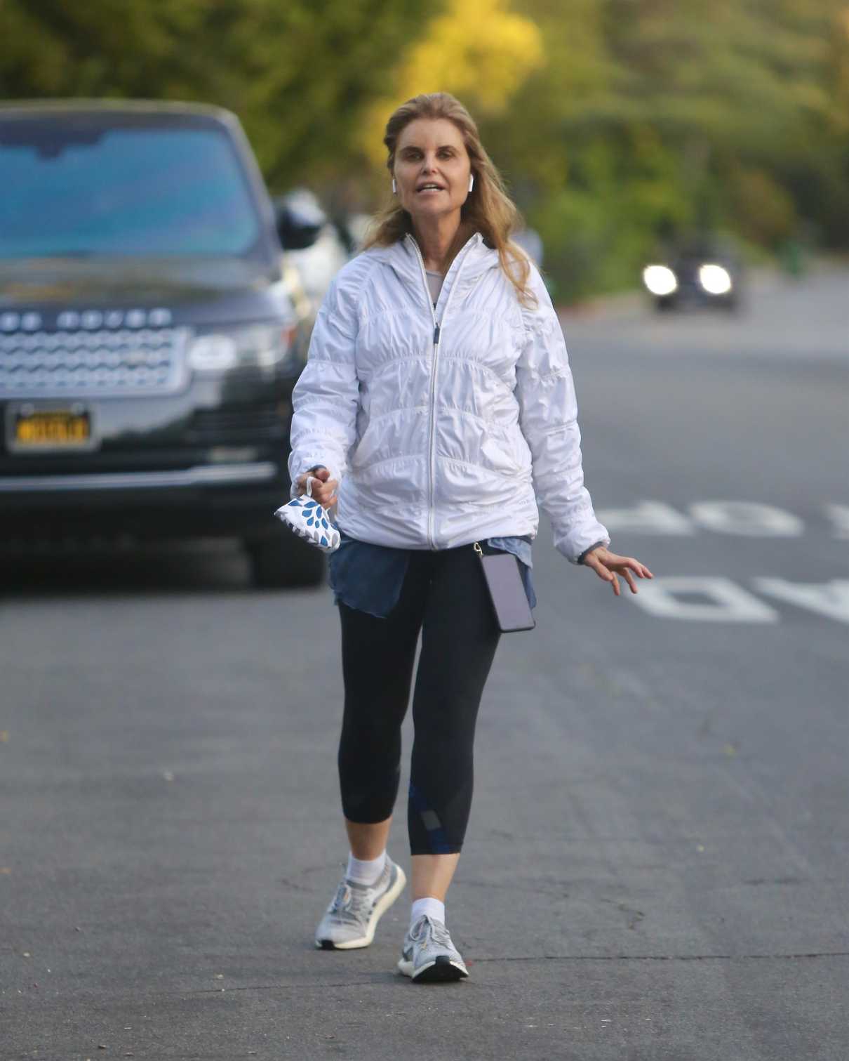 Maria Shriver in a White Jacket