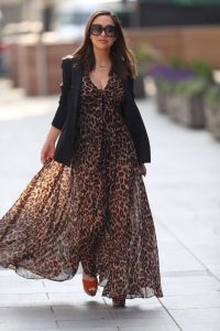 Myleene Klass in a Leopard Print Dress