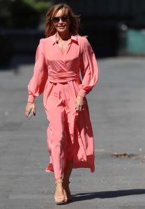 Amanda Holden in a Pink Dress