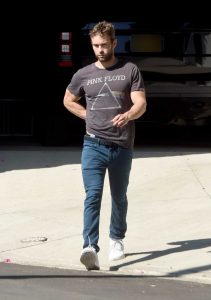 Chace Crawford in a Brown Tee