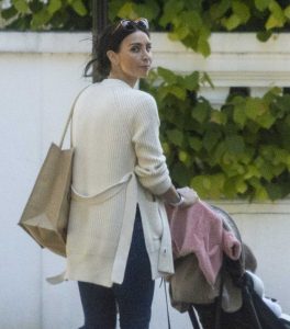 Christine Bleakley in a Beige Cardigan