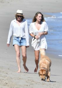 Dylan Penn in a Short White Dress