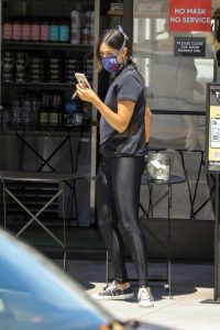 Eiza Gonzalez in a Protective Mask