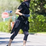 Fergie in a Black Bandana Was Seen while Out for a Run in Santa Monica 05/03/2020