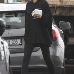 Georgia Fowler in a Black Oversized Hoody Grabs Some Food in Sydney 05/14/2020