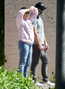 Ginnifer Goodwin in a Pink Hoody