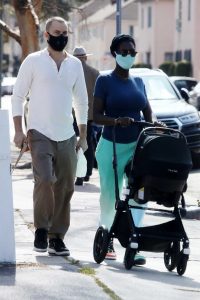 Jodie Turner-Smith in a Protective Mask