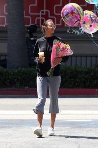 Lais Ribeiro in a Black Hoody