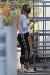 Laura Dern in a White Long Sleeves T-Shirt