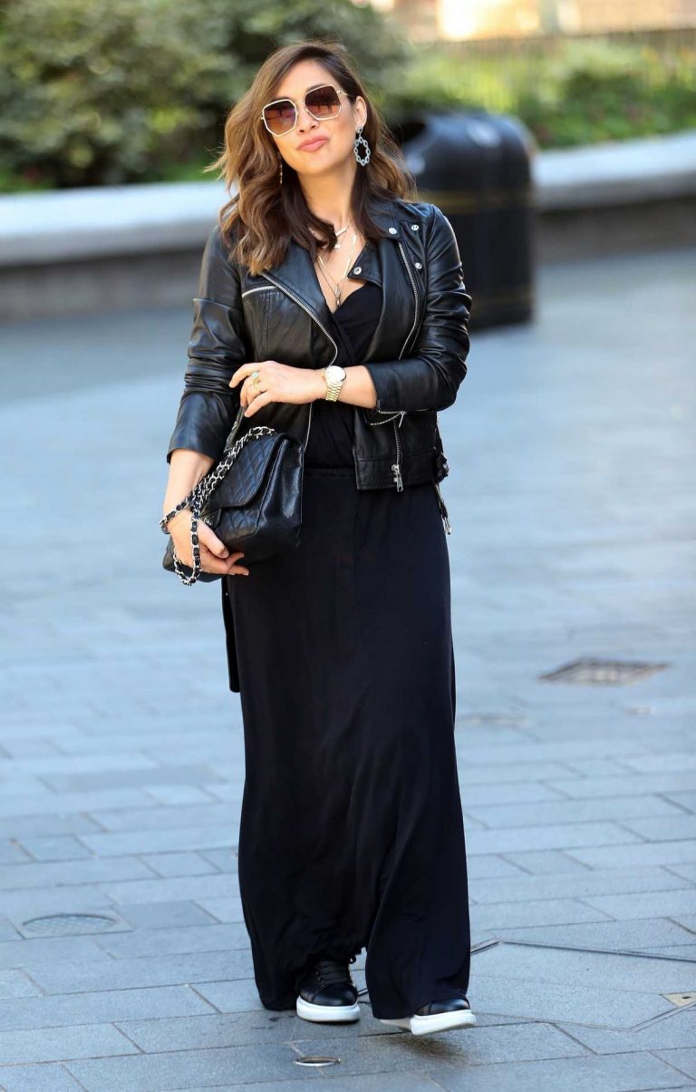 Myleene Klass in a Black Jacket Was Seen Out in Central London 05/06