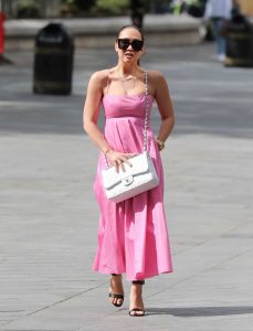 Myleene Klass in a Pink Dress