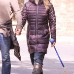 Natalie Dormer in a Beige Cap Walks Her Dog Out with David Oakes in Richmond Park in London 05/14/2020