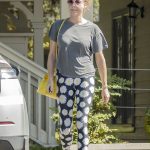 Rebecca Romijn in a Floral Print Leggings Was Seen Out in Calabasas 05/08/2020