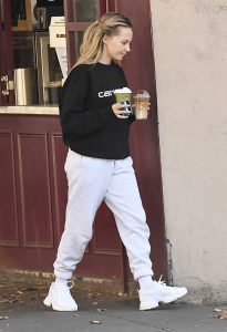 Samantha Jade in a Black Sweatshirt