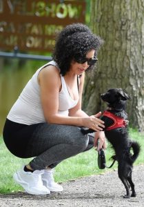 Sarah-Jane Crawford in a White Sneakers