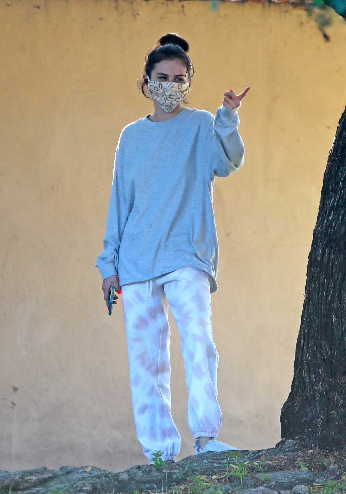 Selena Gomez in a Protective Mask