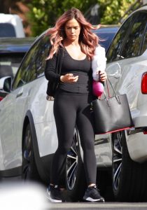 Teddi Mellencamp in a Black Leggings