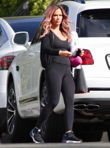 Teddi Mellencamp in a Black Leggings