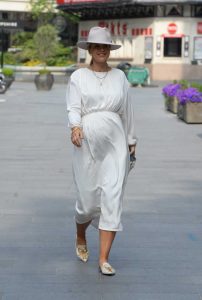 Vogue Williams in a White Dress