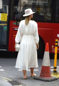 Vogue Williams in a White Dress