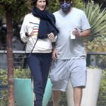 Adam Sandler in a Protective Mask Grabs Coffee Out with Jackie Sandler at Bristol Farms in Malibu 06/16/2020