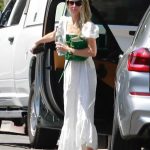 Annabelle Wallis in a White Dress Visits a Friend in Los Angeles 06/26/2020
