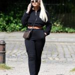 Apollonia Llewellyn in a Black Tracksuit Was Seen Out in Manchester 06/05/2020