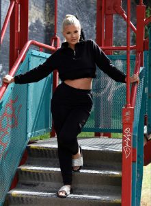 Apollonia Llewellyn in a Black Tracksuit