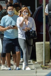 Ariel Winter in a Protective Mask