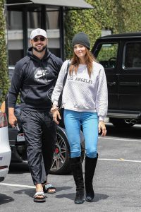 Ashley Greene in a Gray Knit Hat