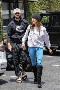 Ashley Greene in a Gray Knit Hat