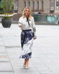 Ashley Roberts in a Floral Skirt