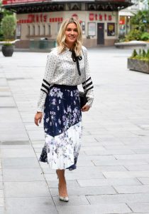 Ashley Roberts in a Floral Skirt