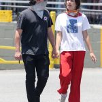 Claudia Traisac in a White Tee Steps Out with Josh Hutcherson for Lunch in Los Feliz 06/21/2020