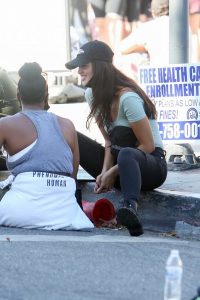 Eiza Gonzalez in a Black Ripped Jeans