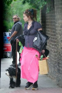 Helena Bonham Carter in a Pink Skirt