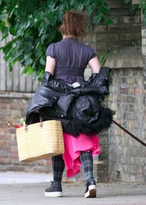 Helena Bonham Carter in a Pink Skirt