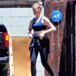 Ireland Baldwin in a Blue Nike Sports Bra Was Seen Out with Her Boyfriend Corey Harper in Los Angeles 06/09/2020