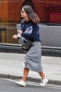 Jenna Coleman in a White Sneakers