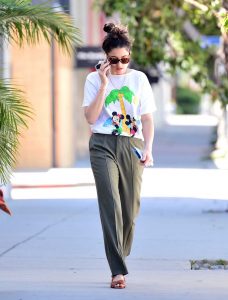 Jessica Gomes in a White Tee