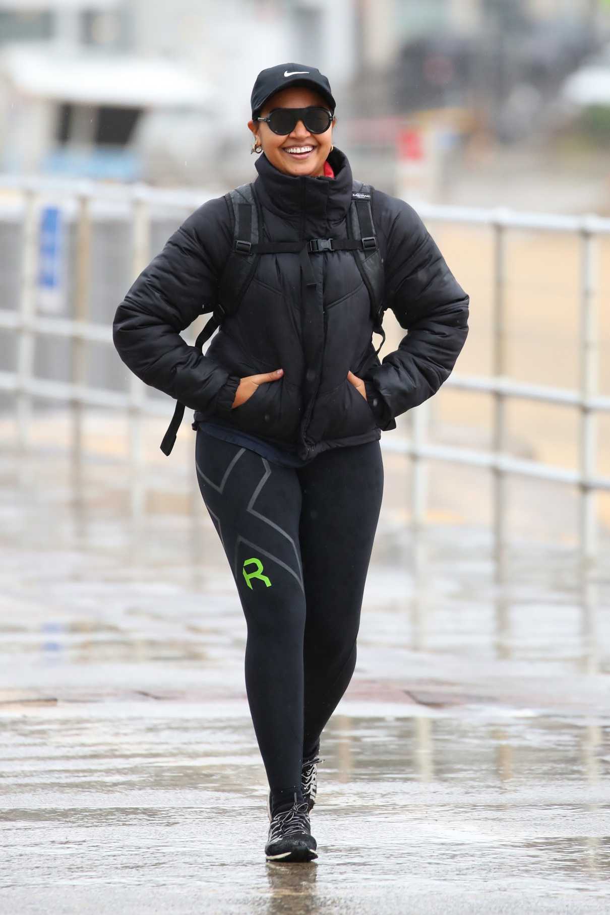 Jessica Mauboy in a Black Cap