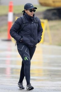 Jessica Mauboy in a Black Cap