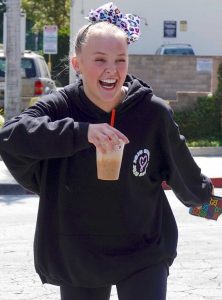 JoJo Siwa in a Black Hoody