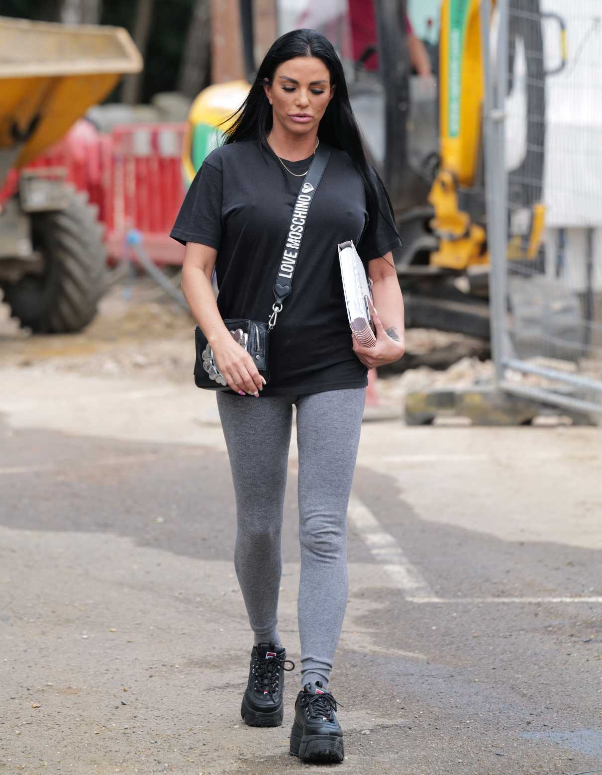 Katie Price in a Black Tee