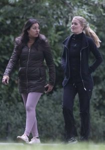 Kitty Spencer in a Black Tracksuit