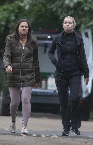 Kitty Spencer in a Black Tracksuit