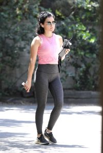 Lucy Hale in a Pink Top