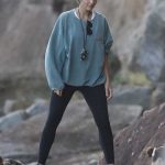 Pia Miller in a Black Leggings on a Nature Outing in Sydney 06/28/2020