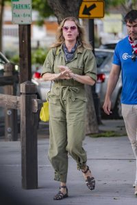 Rebecca Romijn in a Green Coverall